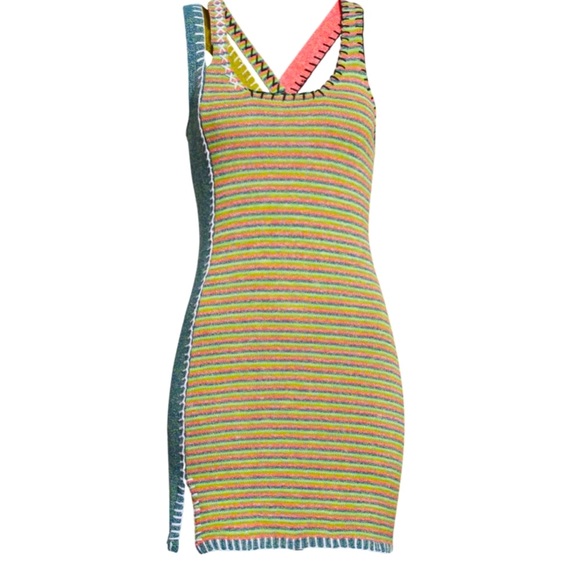 NWT YanYan Knits Romy Microstripe Mini Sweater Dress - Sz S - Picture 4 of 11